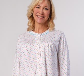 Chemise de nuit et pyjama pour personnes g es ouverture dos